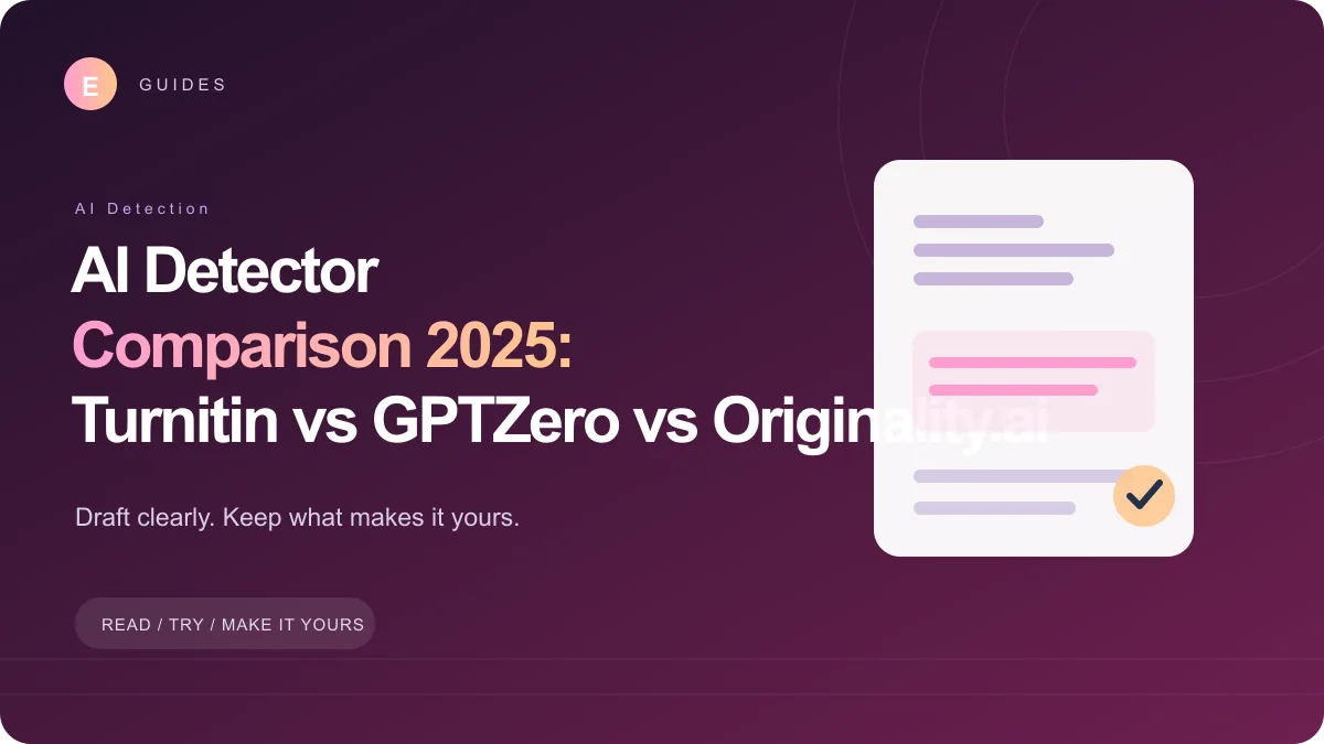 AI Detector Comparison 2025: Turnitin vs GPTZero vs Originality.ai