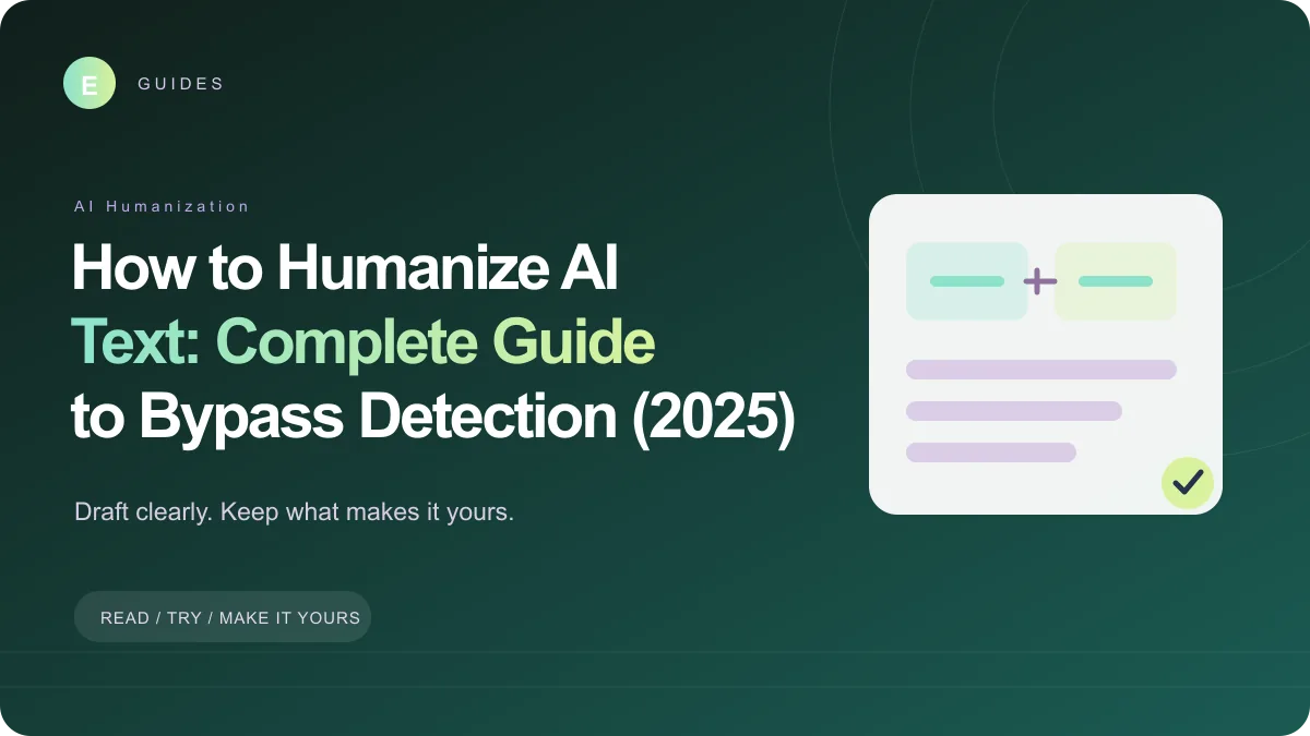 Cover image for How to Humanize AI Text: Complete Guide to Bypass Detection (2025)