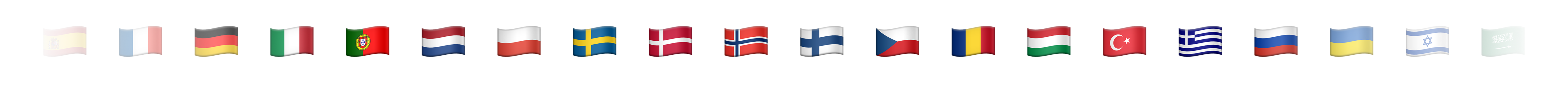 Supported languages row 1